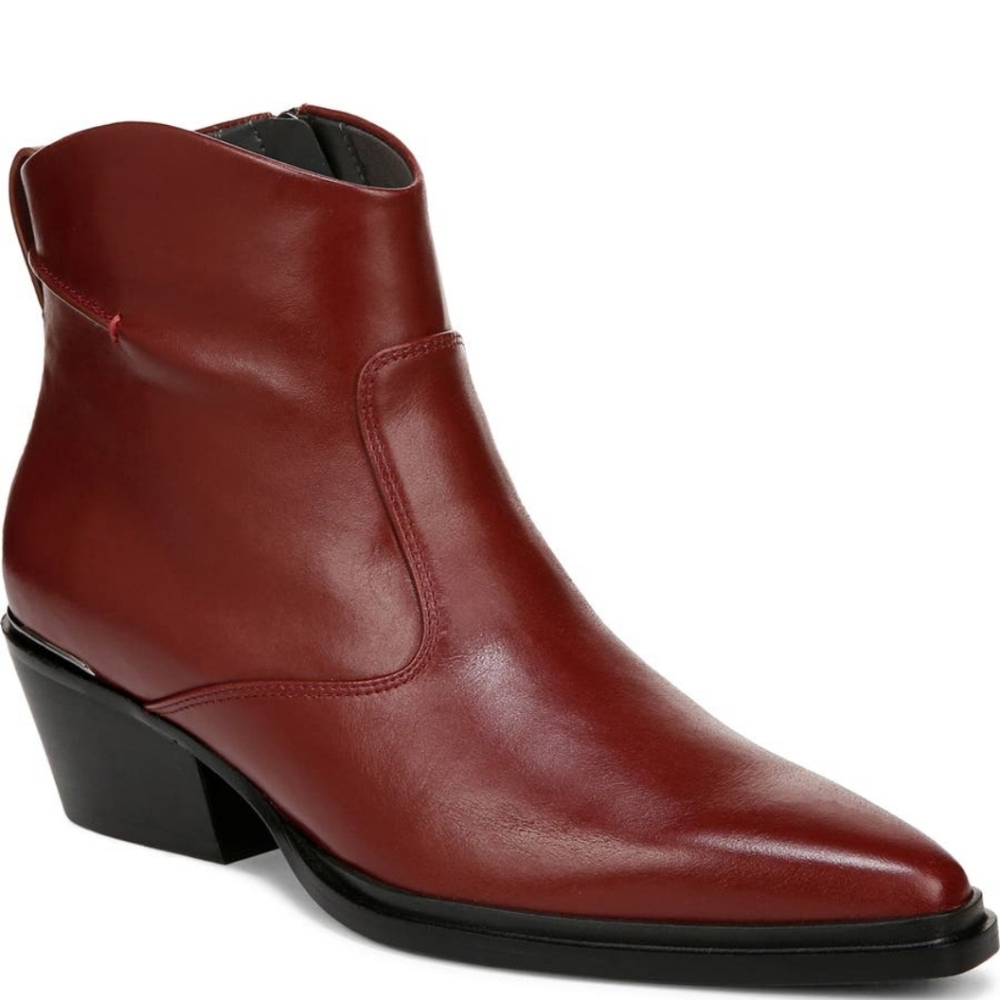 Sarto By Franco Sarto Blake Leather Pointed Bootie Designer Western #55